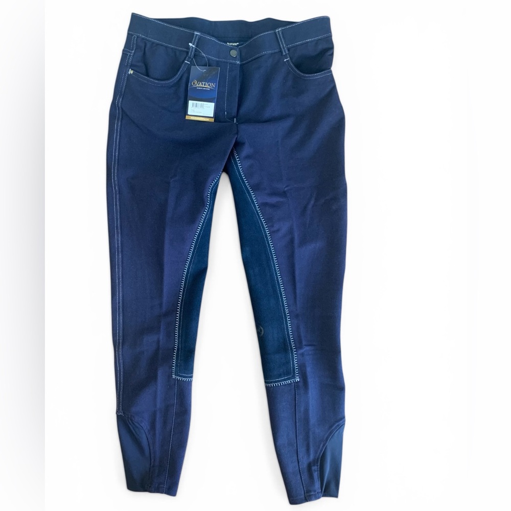 Ovation SoftFlex Full Seat Breeches Indigo 32R NWT Riding Pants